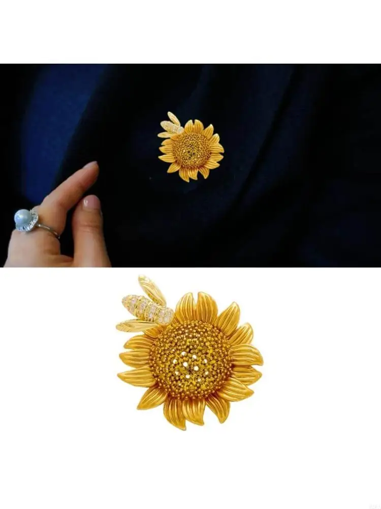2026 New Secure Lock Clasp Honeybee Brooch Stylish Decoration For Bags Scarves