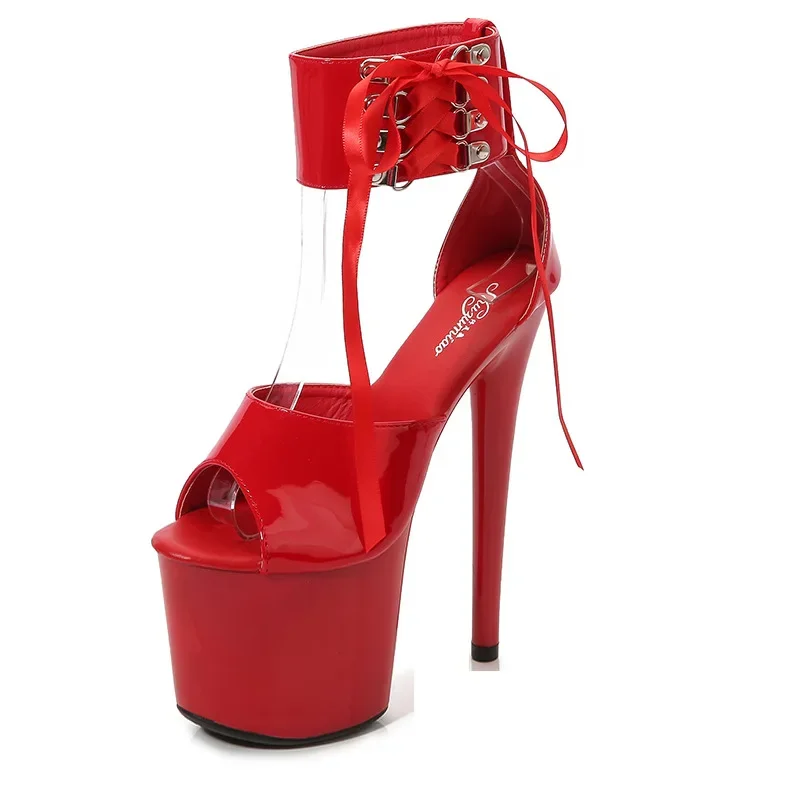 2026 Spring Women Clear Heels Sexy Platform Sandals Slipper 20cm Girls Shoe for Party Club Drop Sale