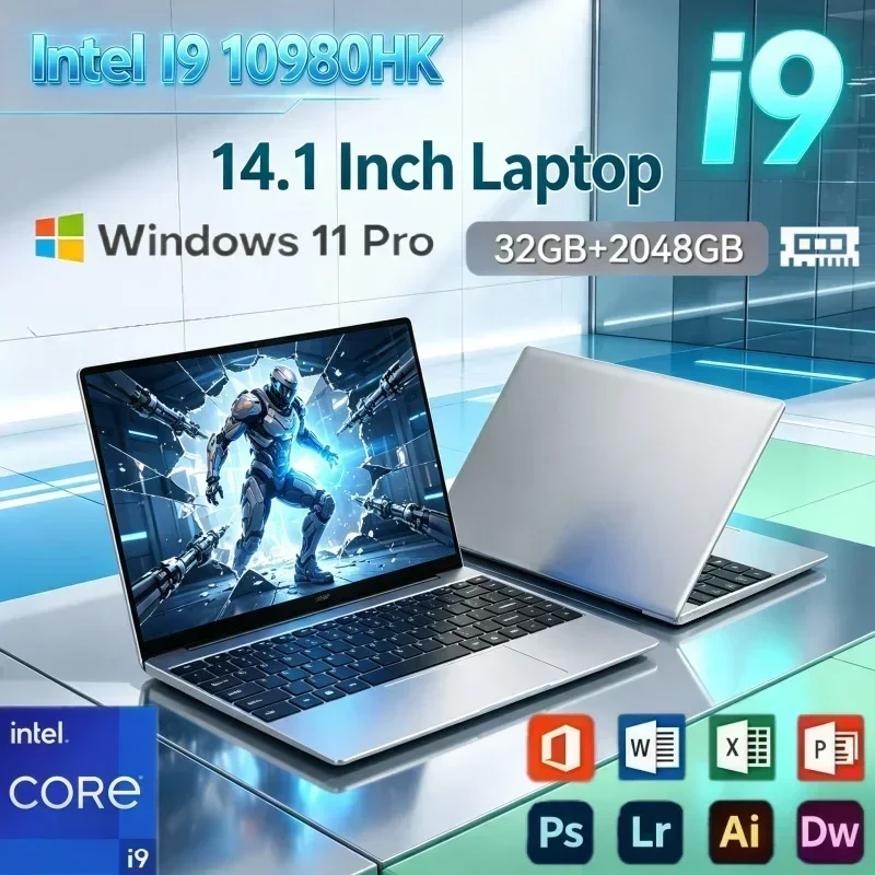 Intel 2026 New Intel Core I9 10980HK Laptop 14.1 Inch Windows 11 Notebook 32GB RAM 2TB SSD Ultrabook For Daily Work Office Study - Aliexpress Deal