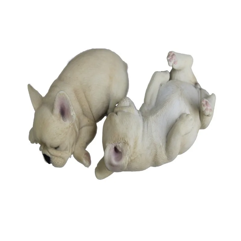 New resin cute sleep French bulldog simulation animal model car interior car accessories small ornament