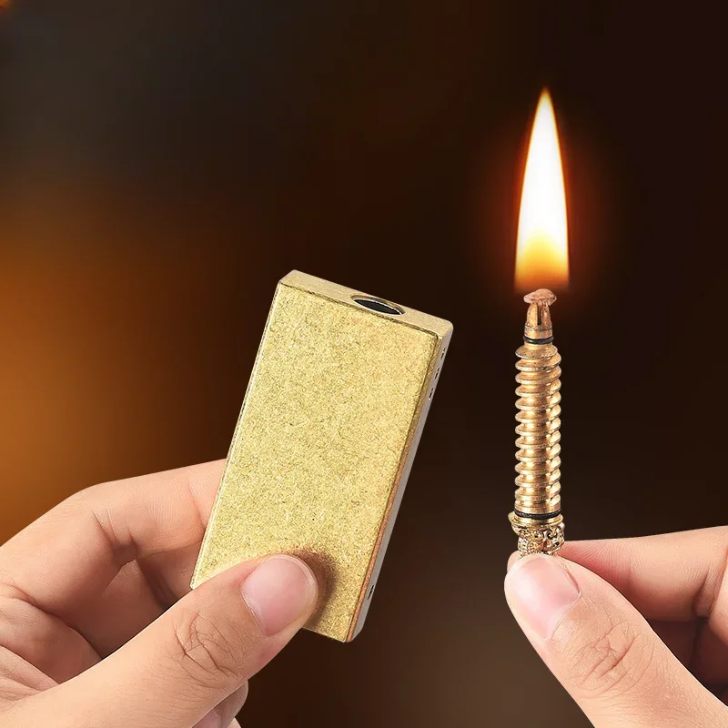 2024 Retro Faucet Pull-out Ignition Torch 10,000 Matches Lighter Outdoor Portable Vintage Kerosene Lighter Men\'s Smoking Tool