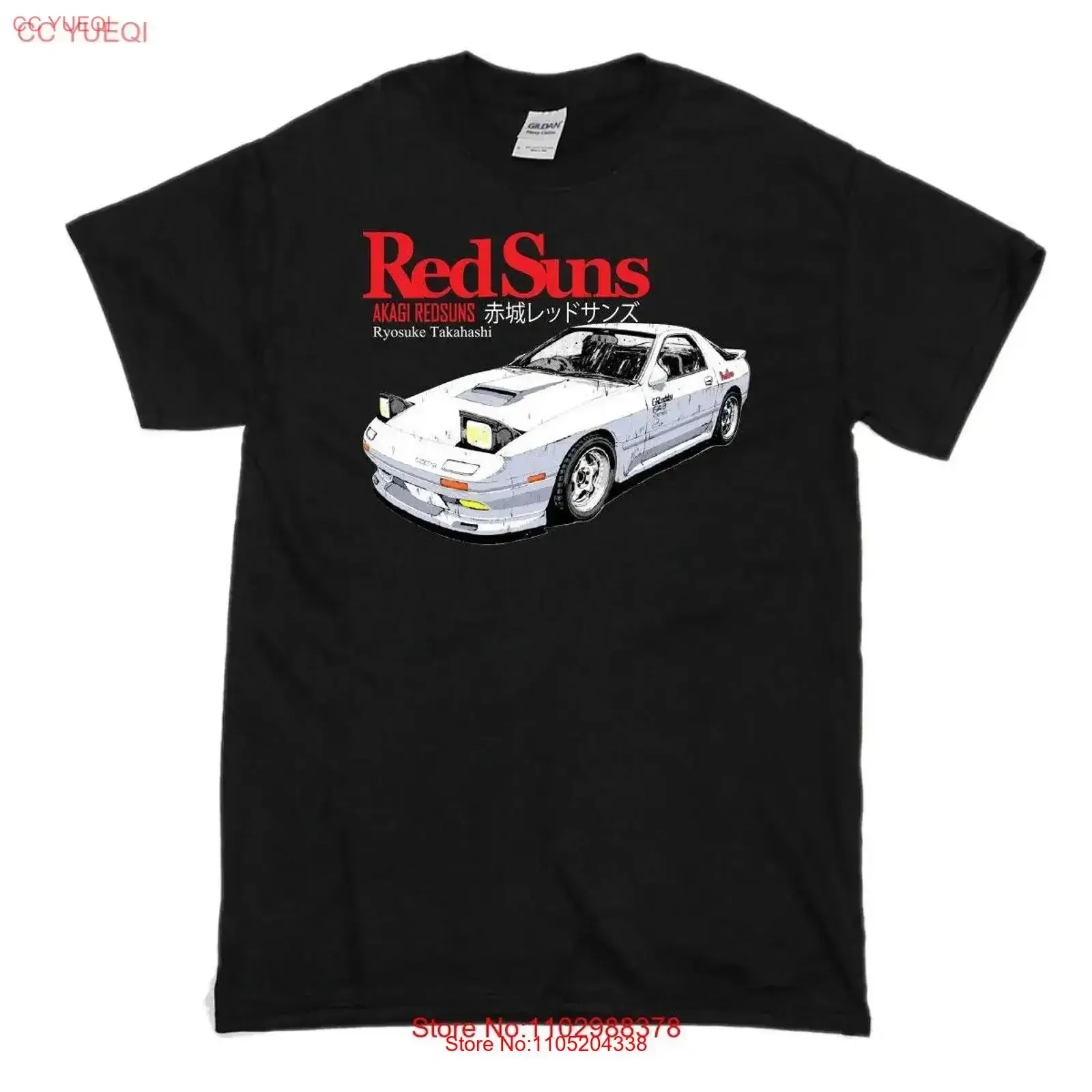 Akagi RedSuns Ryosuke Takahashi تي شيرت الأولي D JDM الانجراف سباق خمر غسلها مصمم الملابس الشارع الشهير أوم أنيق
