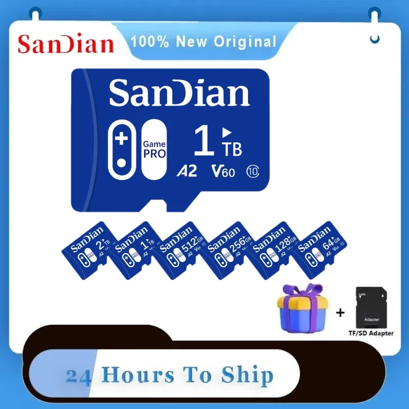 Sandian карта памяти Micro SD, класс 10, 512 ГБ, 128 ГБ, 1 ТБ