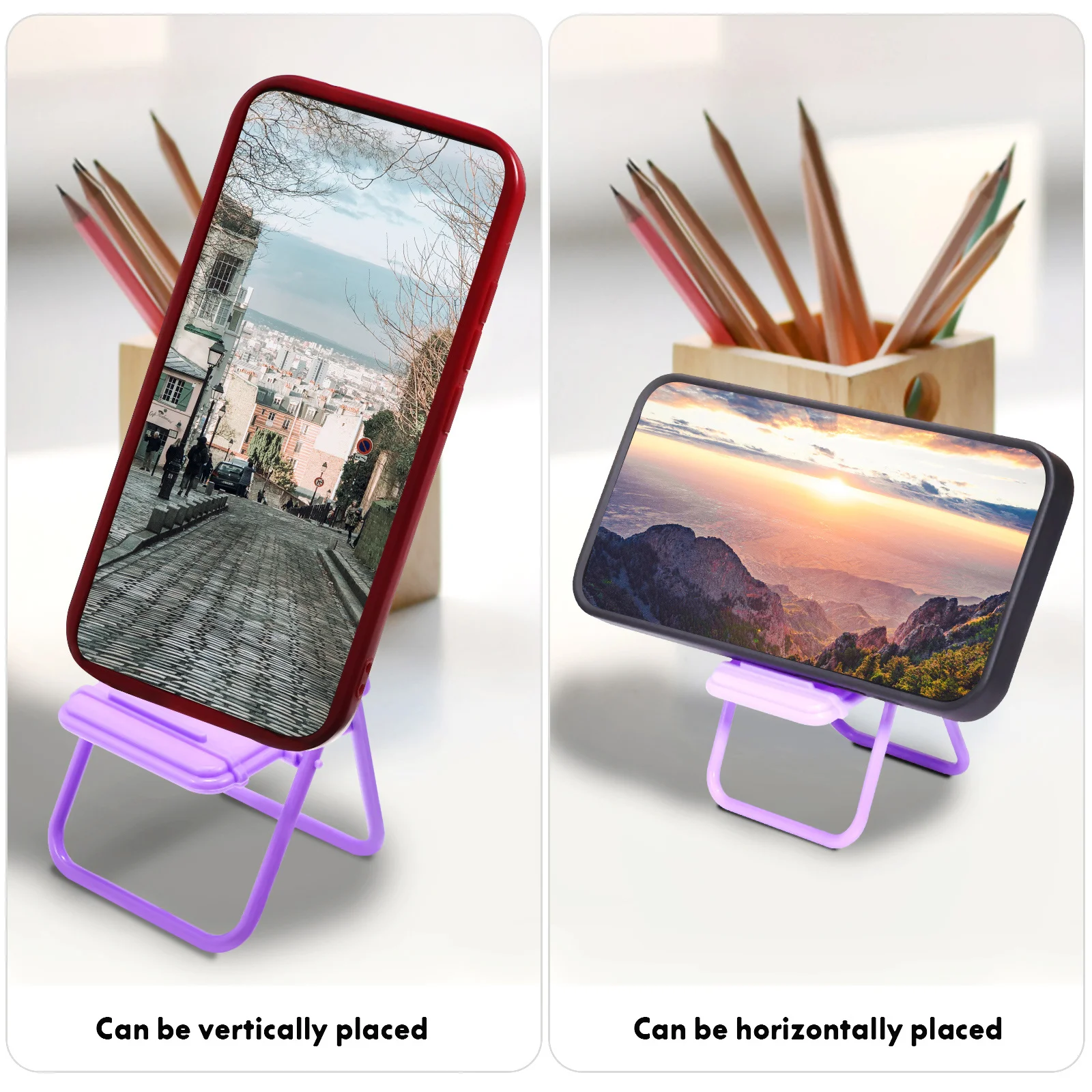 

30Pcs Folding Chair Phone Holder Mini Chair Cell Phone Stand Desktop Mobile Holder Dollhouse Decoration Dollhouse Folding Chairs