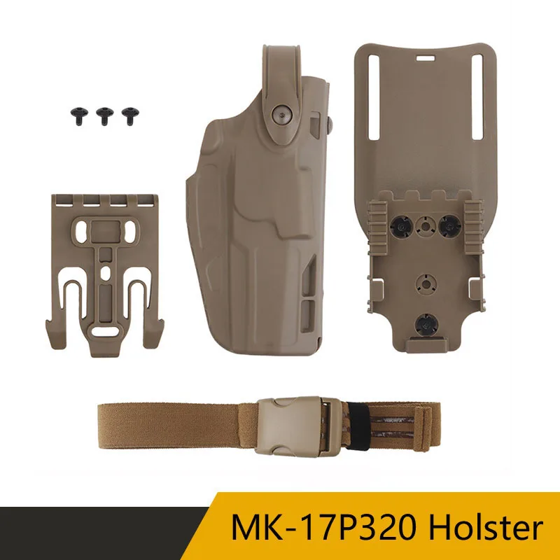 

MK-17 P320 Holster, Double-layer Safety, Angle Adjustment, QLS Quick Release System, Nylon Material