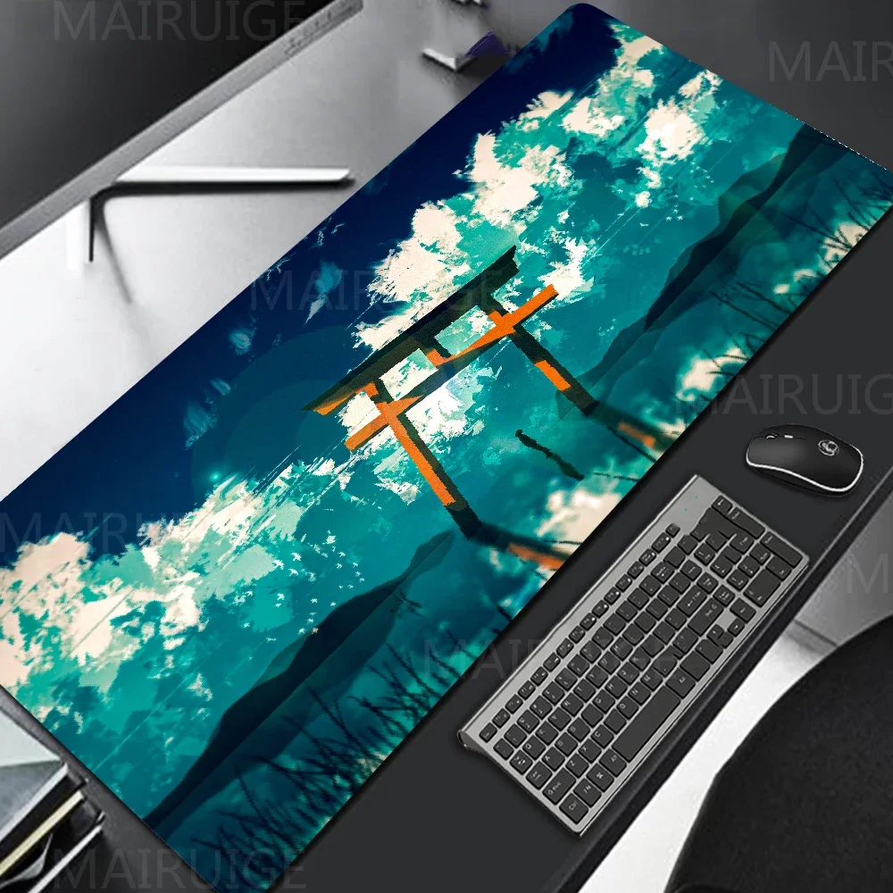 

Torii Mouse Pad Mouse Mat Gamer 1000X500 Mousepad Japanese Playmats Large Keyboard Desk Mats Gaming Desk Accessories Mouse Mat