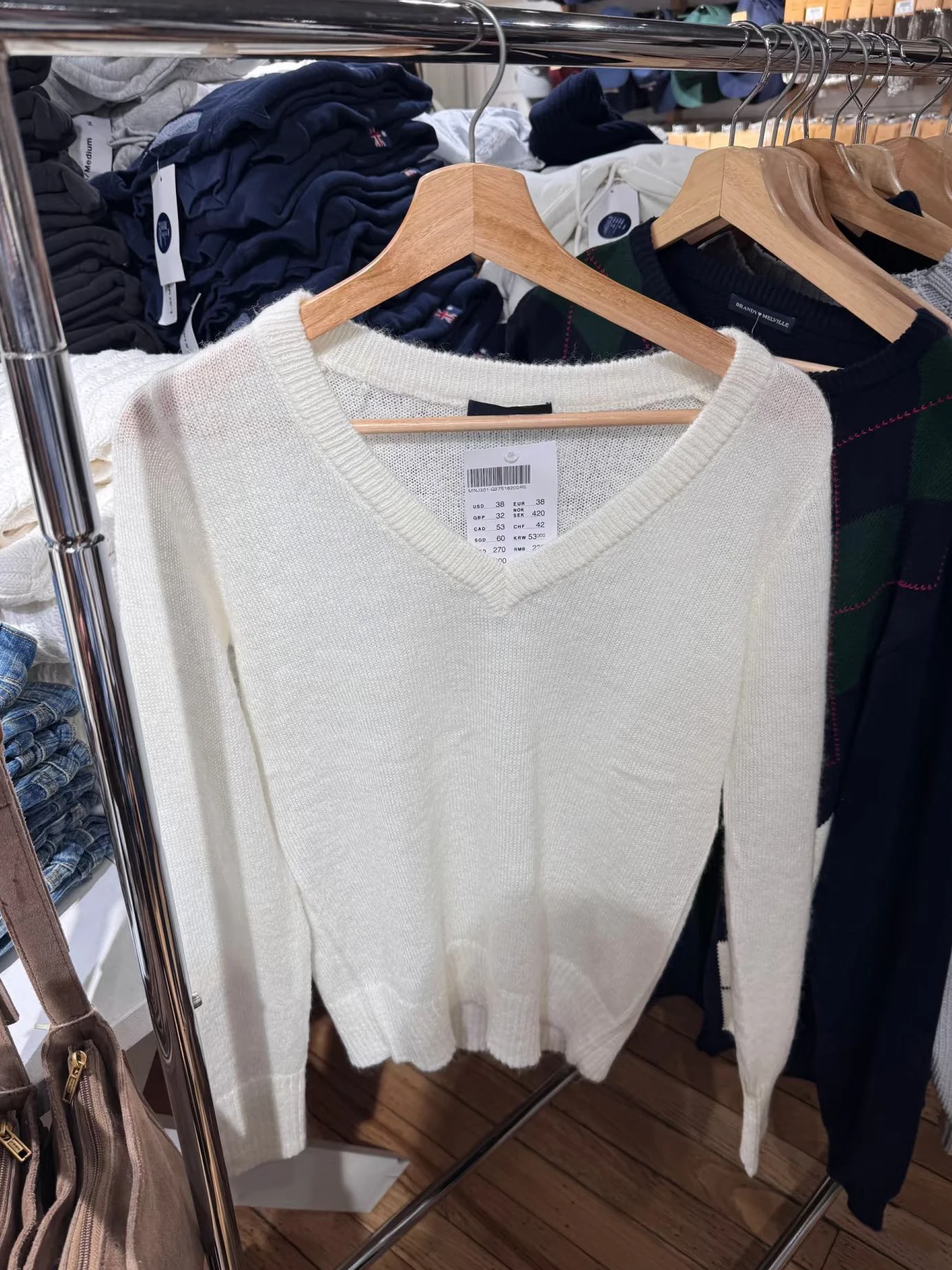 سترات نسائية محبوكة متينة للخريف بياقة على شكل حرف v وأكمام طويلة بلوفرات قطنية نسائية غير رسمية بسيطة ومريحة على طراز بريبي ملابس علوية جديدة #3