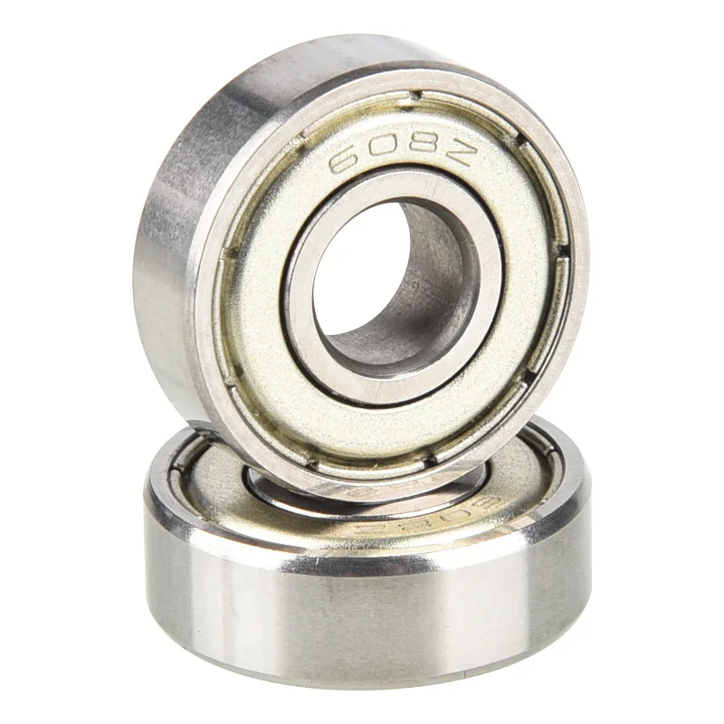 High Quality Low Noise Carbon Steel Micro Motor Bearing 608ZZ/2RS Deep Groove GCR15 Ball Roller with Steel Cage