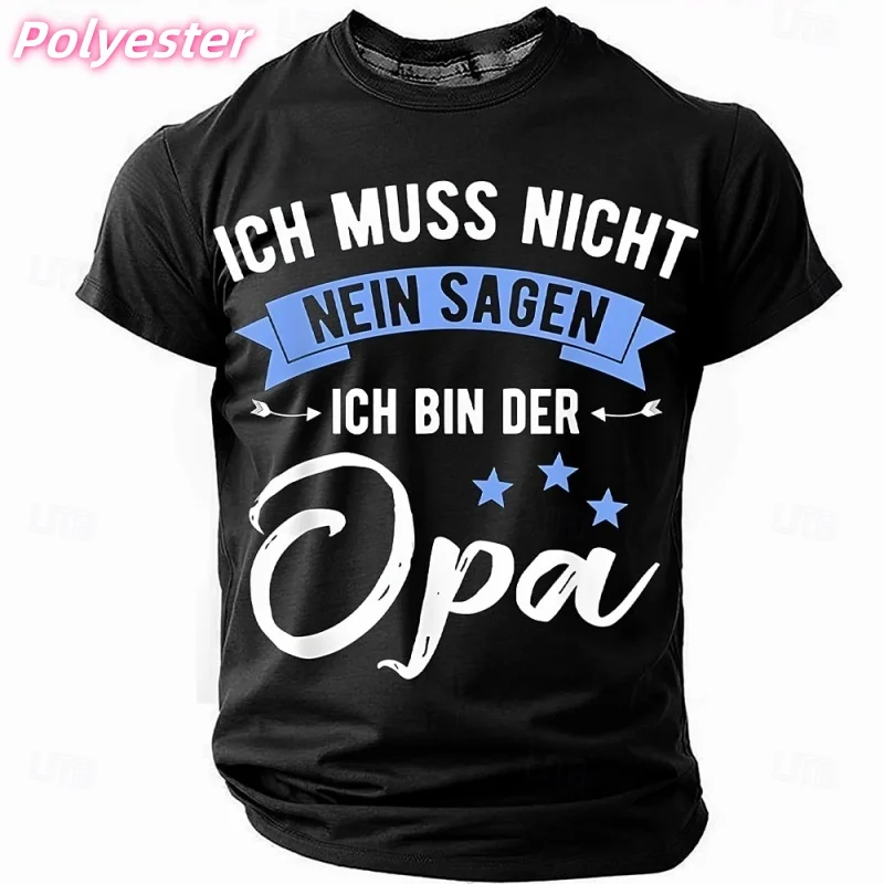 

3D Printed Humorous Words T-shirt For Men Colorful Pattern Tees Summer Casual Round Neck Short-sleeved T Shirts Street Tops