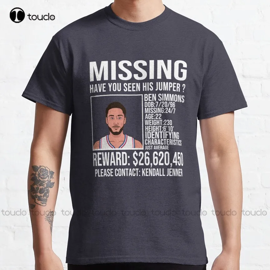 

Ben Simmons Missing Jump Shot Funny Classic T-Shirt Graphic Shirts Custom Aldult Teen Unisex Digital Printing Tee Shirt Xs-5Xl