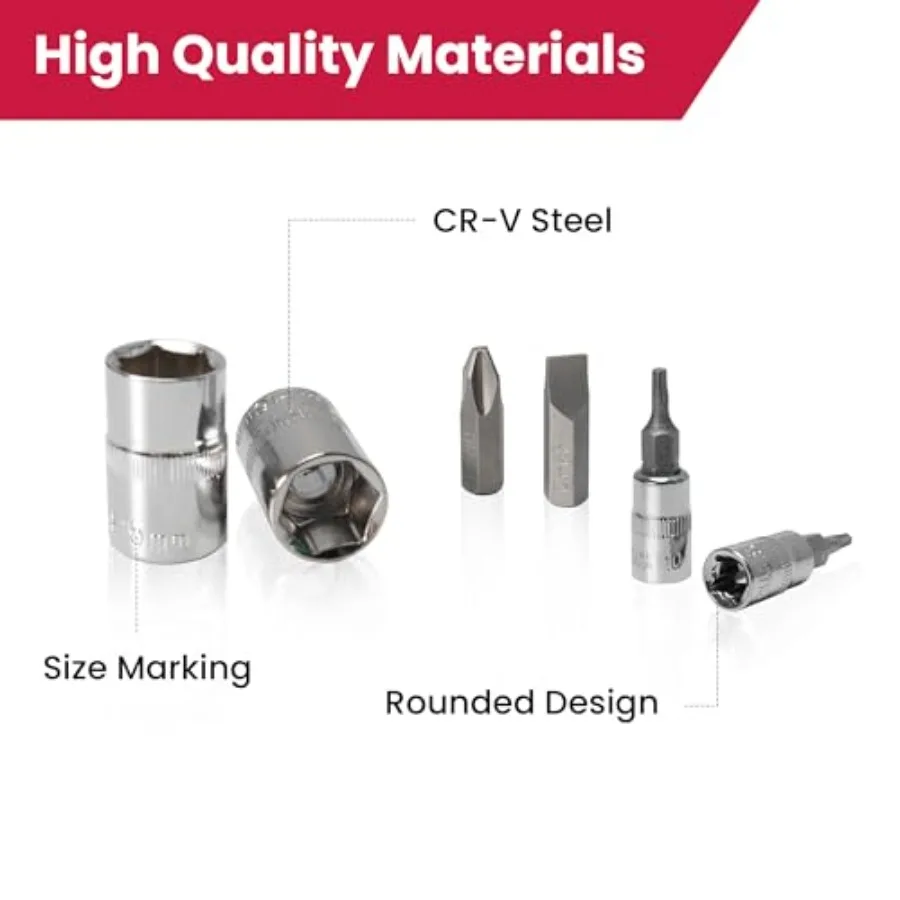 Mechanics Tool Set Metric 95PCS 1/2 1/4 Drive Impact Socket Set with Ratchet Handle Deep Shallow Sockets Universal Joint Automo