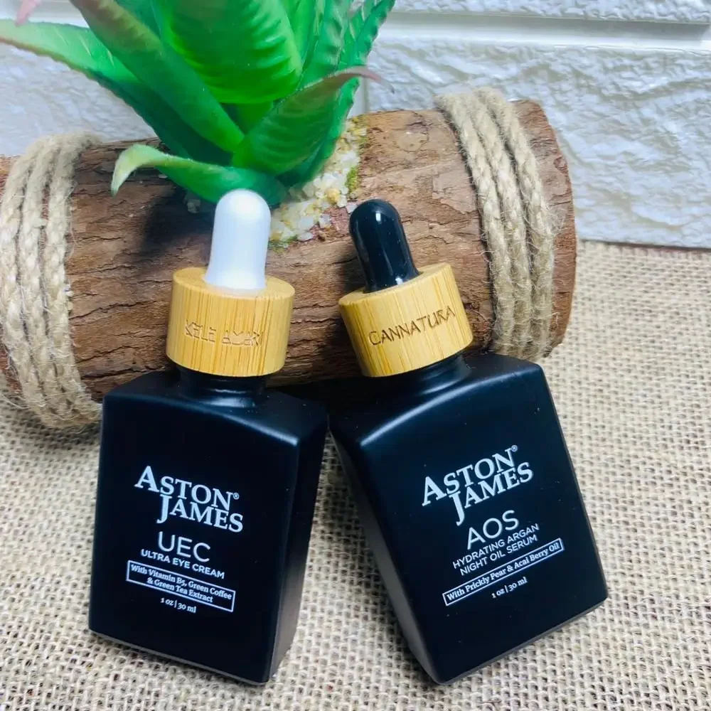 

CBD hemp oil Essential Oil Bottles Matte Black Rectangle Square Glass Dropper Bottle for beard oil，Bottle Glass jarwithBambooLid