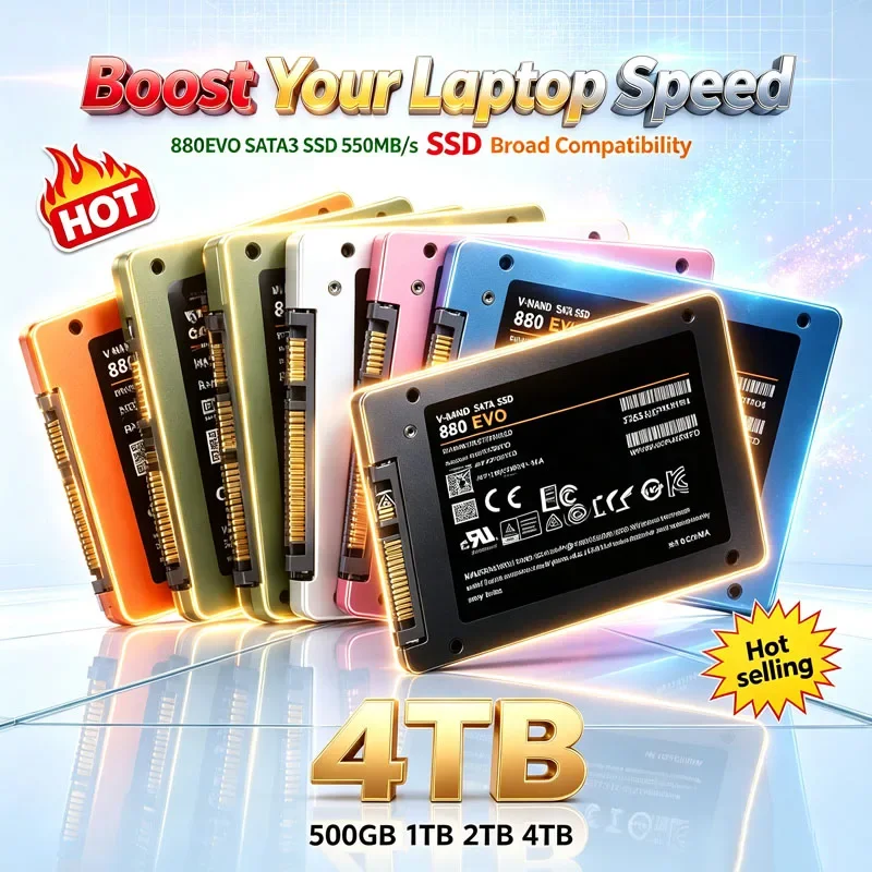 2026 Original 1TB 2TB 4TB SATA3 2.5 Inch Internal SSD High Speed Solid State Disk 880 EVO for Desktop Microcomputer Laptop Use