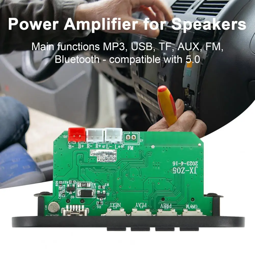 

MP3 Decoder Board 3 7V 5V 2x3W Amplifier Bluetooth 5 0 MP3 Car FM Radio Module Call Recording