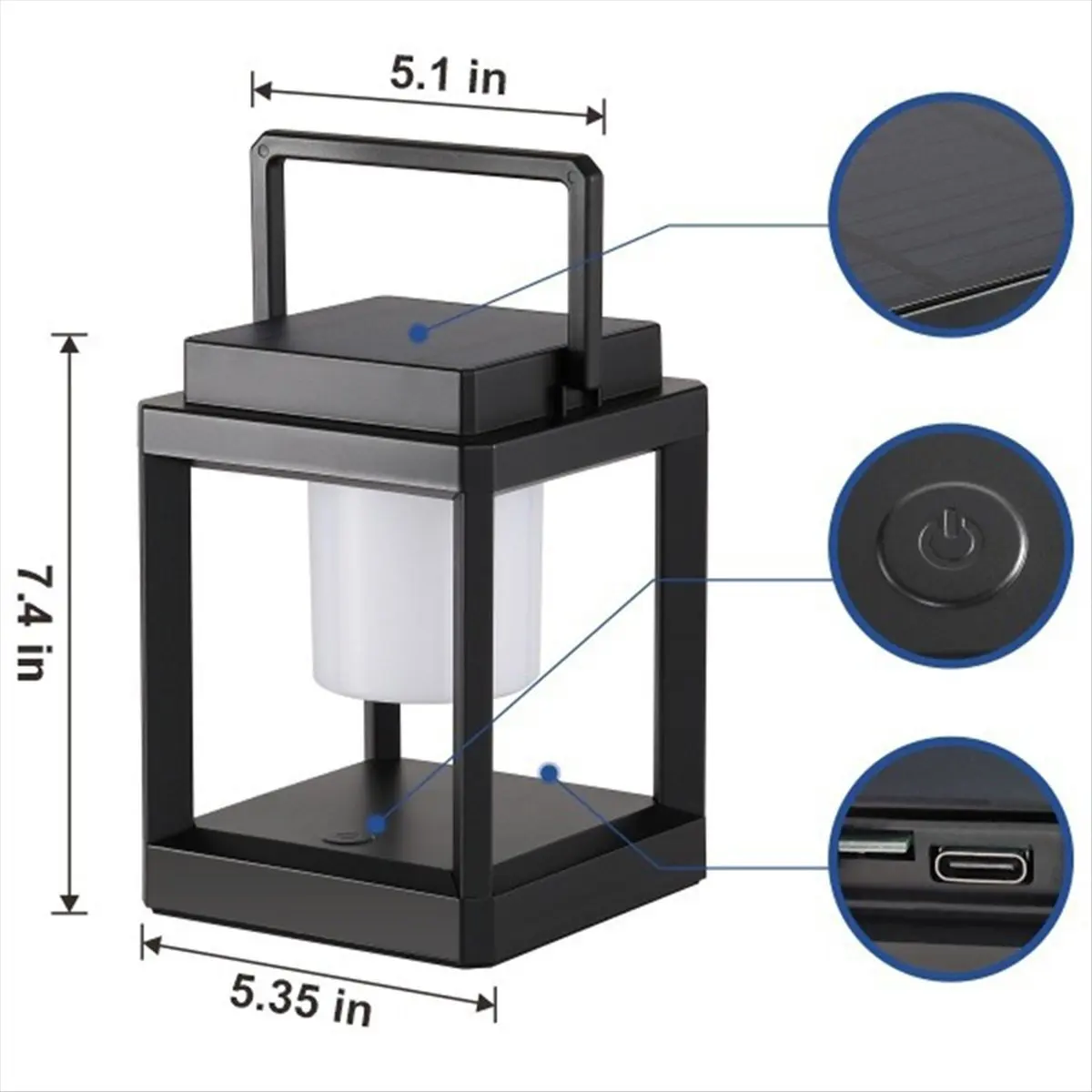

Солнечный фонарь CLOS для улицы, USB, складной, водонепроницаемый, для кемпинга, светодиодный, перезаряжаемый, с функцией Power Bank, портативная светодиодная солнечная лампа