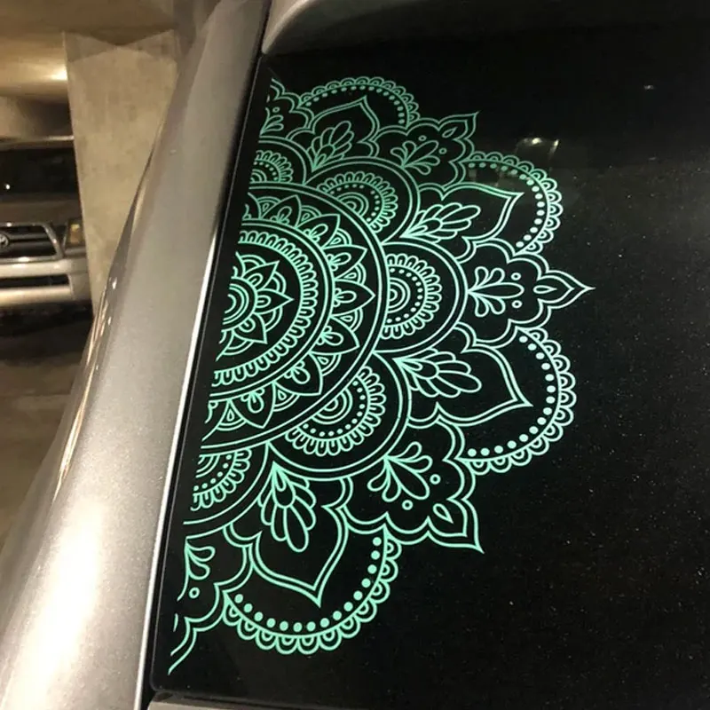 Half Mandala Car Sticker Decoration Window Bodywork Styling Motorcycle Accessories Die Cutting Vinyl Decals