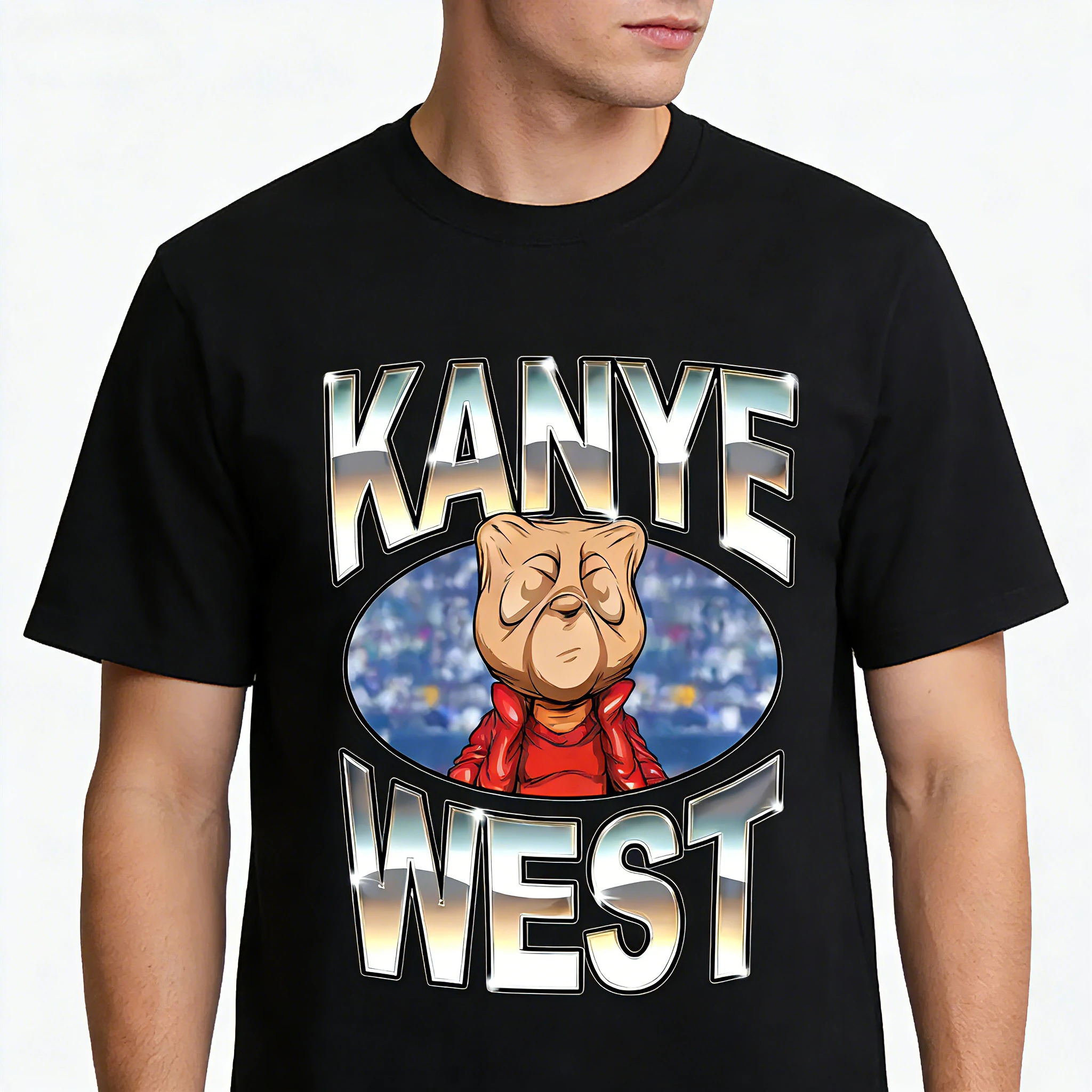 

Kanye West Meme's Funny, Retro, Rap and Hip-hop Style Short-sleeved Streetwear for Spring/Summer 2026