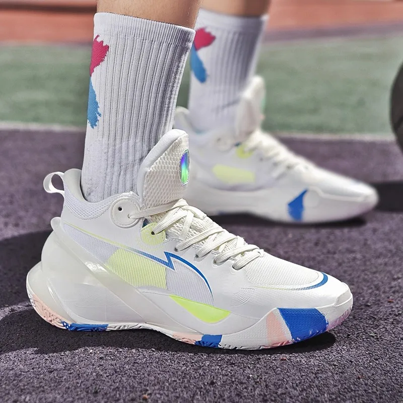 2025 New Men's and Women's Professional Sports Anti-Slip Breathable Cherry Blossom Pink Basketball Shoes Sports Shoes