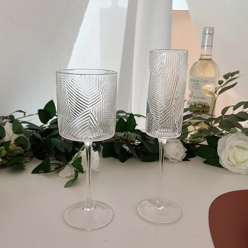 Tall Glass Champagne Cocktail Fruit Tumbler Juice Bubble Cold Drink Home Wine Glass Gift Red Wine Glasses Whisky Cups