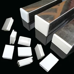 Tapón de tubo de plástico rectangular blanco, tapa ciega de 30x30mm, tapón de tubo cuadrado, cubierta antideslizante para base de silla y mesa, decoración del hogar, 10 Uds.