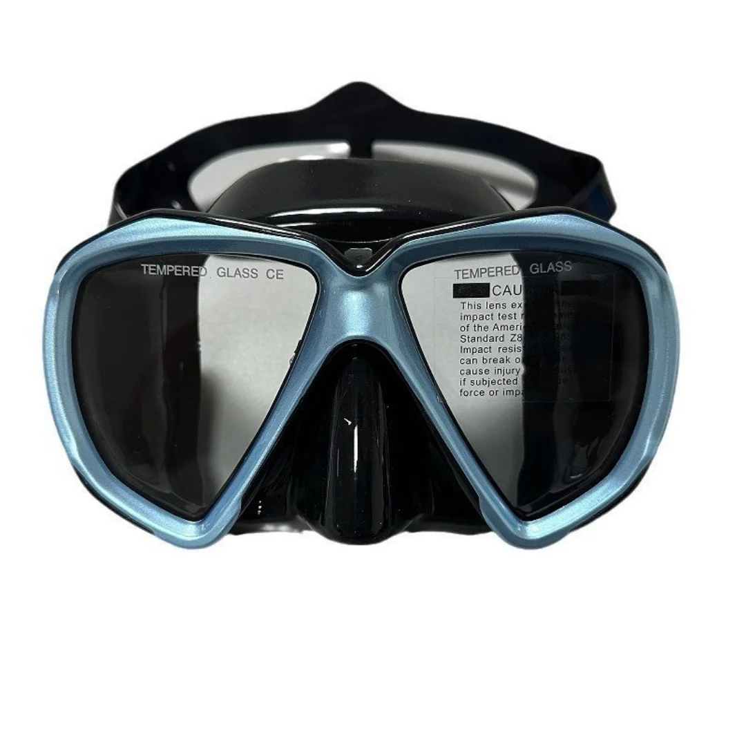 نظارات غوص من السيليكون بإطار كبير: قناع غطس كامل الجفاف، للجنسين