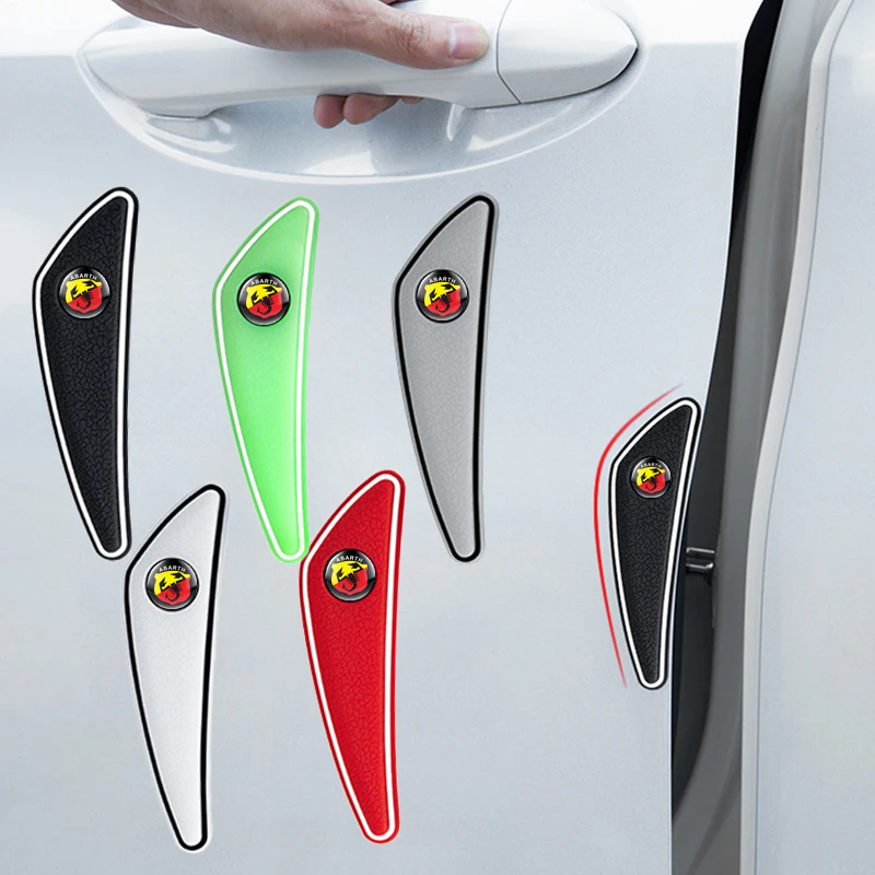 

4 шт., защитная наклейка на дверь, защита от столкновений, резиновая полоса на бампер для Abarth Ducato Tipo Grande Punto Panda Stilo, аксессуары