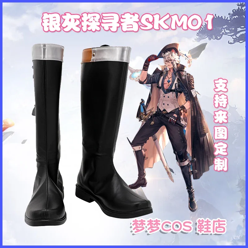 

Arknights SKm01 Cosplay PU Boots High Heel Shoes Halloween Carnival Party Cosplay Prop