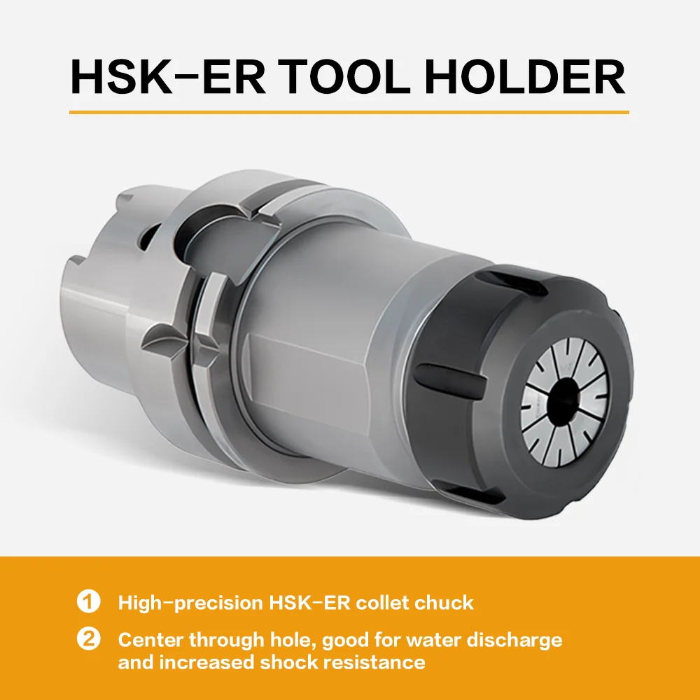 High Precision Tools Holder Power Spring Straight Collet Chuck Milling Collet Chucks HSK30 HSK40 Collet Chuck Tools