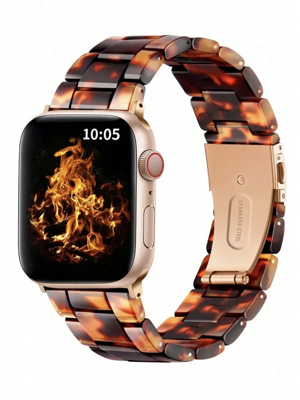 

Resin Strap Correa for Apple Watch Band 44mm 40mm 45mm 49mm 38mm 42mm 41mm Fashion Wrist Band for IWatch Series 11 10 9 8 7 6 5