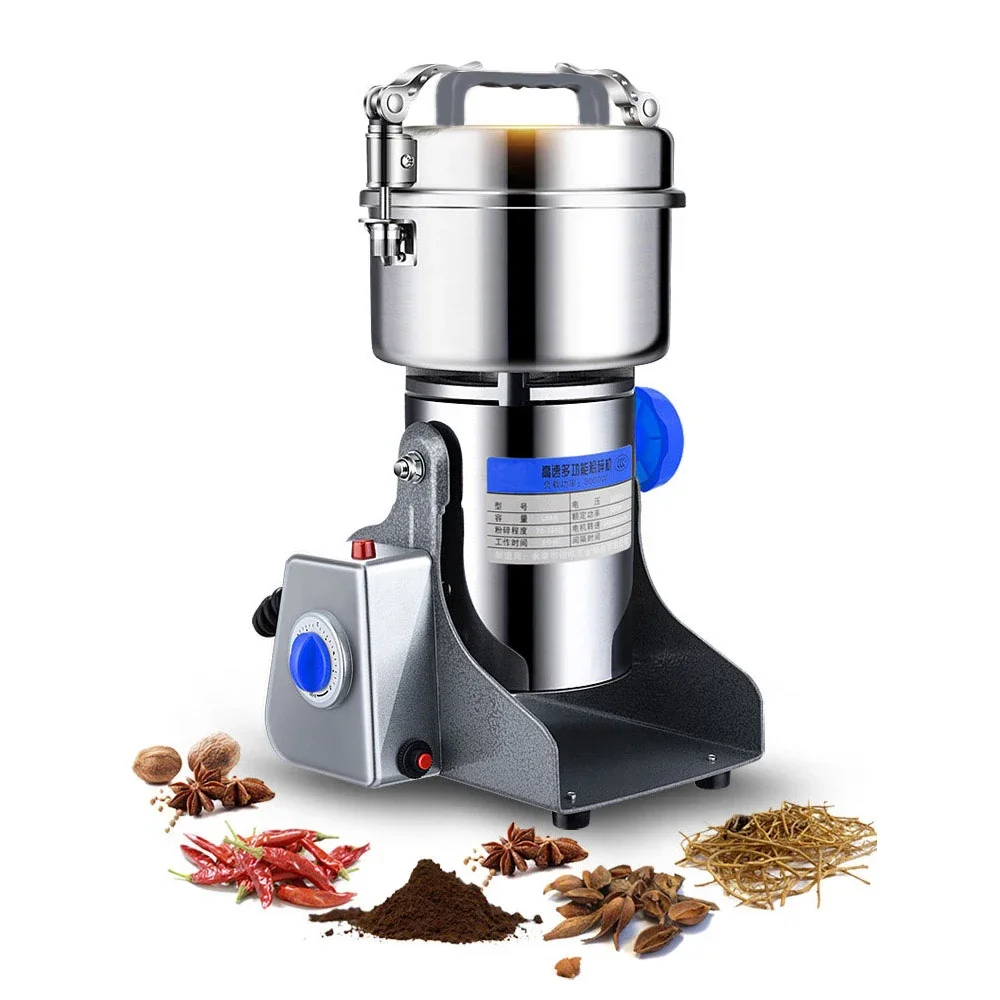 Spice Coffee Grinder Food Herbal Crusher 800g Swing Type Grains High Speed Intelligent Spices Beans Crusher Coffee Grinder