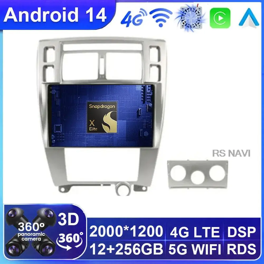 

Android 14 Car Radio for Hyundai Tucson 2004-2014 Multimedia Video Player Navigation 2 Din DVD Head Unit Stereo Carplay Speakers