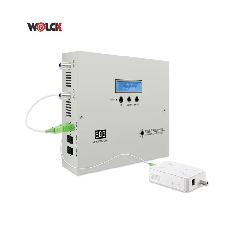 

NEW Wolck 1550nm Mini CATV Fiber Optical Transmitter with 2 Output 10mw 20dbm