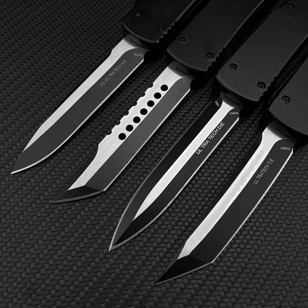 4 Styles Micr UT 70 Pocket Folding Knife D2 Blade Aluminum Alloy Handles Outdoor Tactical Knife EDC Tools Camping Hunting Knives