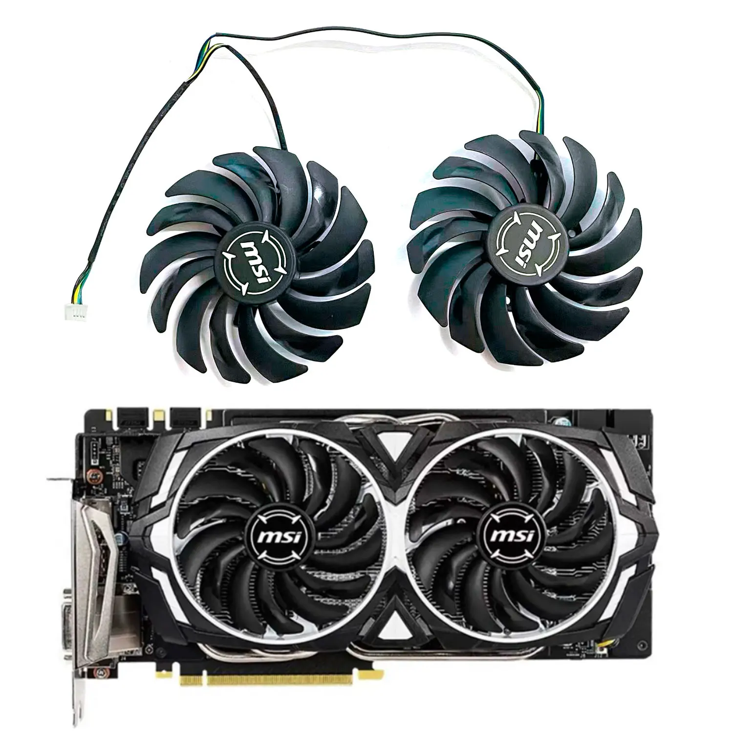 Neu für msi radeon rx590 panzerung oc grafikkarten ersatz lüfter pld10010s12hh