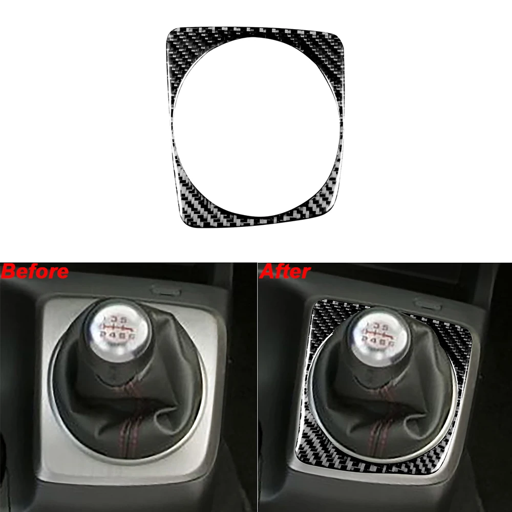 Carbon Fiber Automatic Gear Shift Panel Cover For Honda Civic 8th Gen 2006 2007 2008 2009 2010 2011 Car Interior Accessories