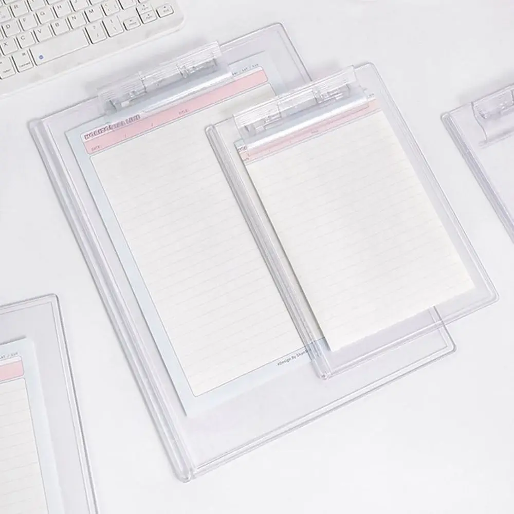 

With Graduated Scale Writing Clipboard Korean Durable Arcylic Paper Organizer A4/A5 Transparent Memo Clipboard Drawing