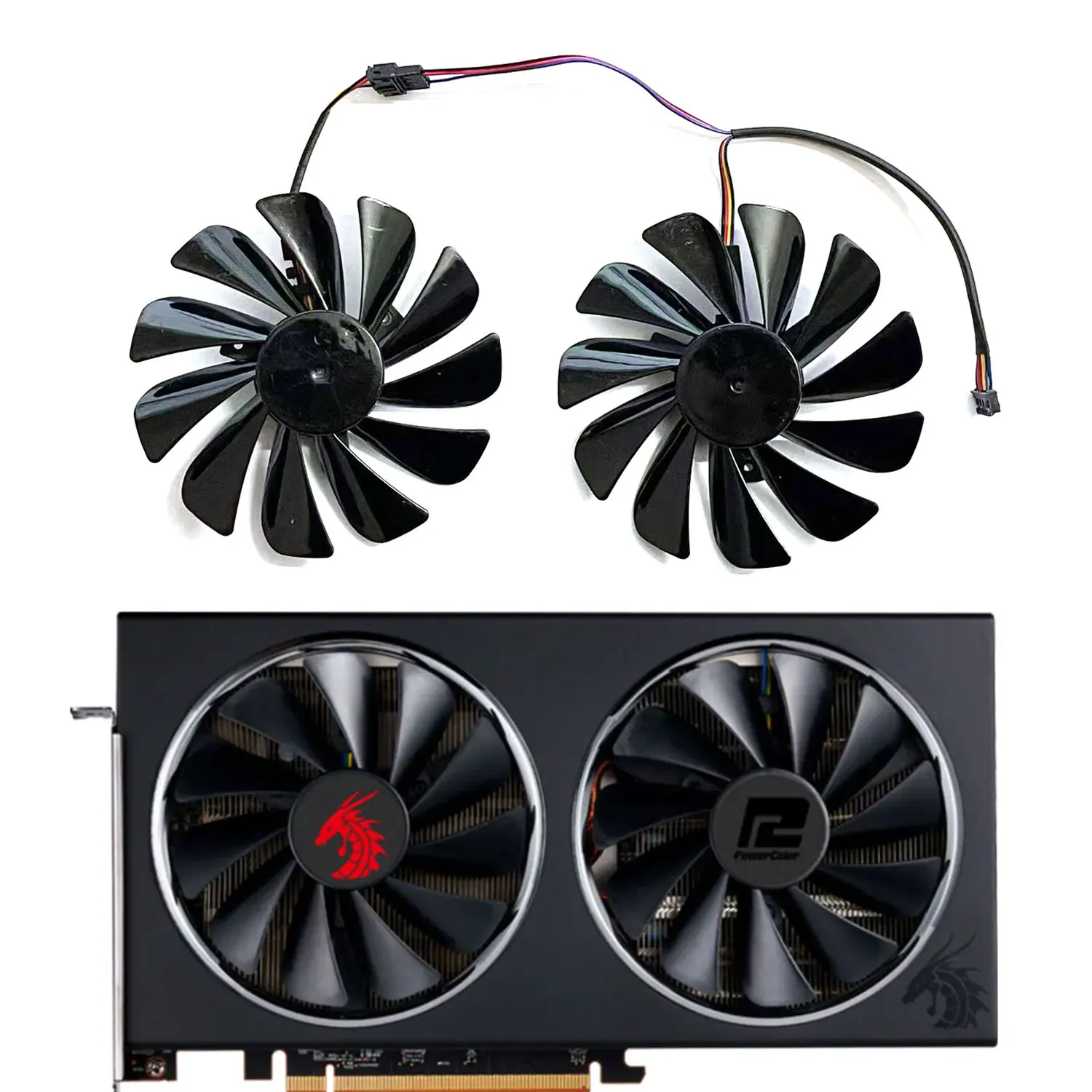 95MM 4PIN CF1010U12S FDC10U12S9C RX5700 XT GPU Fan for PowerLine Red Dragon Radeon Rx 5600xt 5700 5700xt graphics card