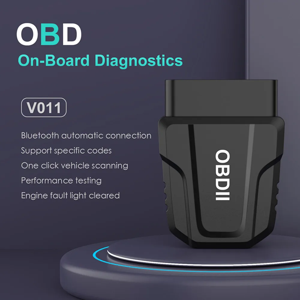 OBDII V011 25K80 Bluetooth 5.4 Scanner ELM327 Car Diagnostic Detector Error Code Cleaner Tool Diagnostic Tool  For iOS/Android