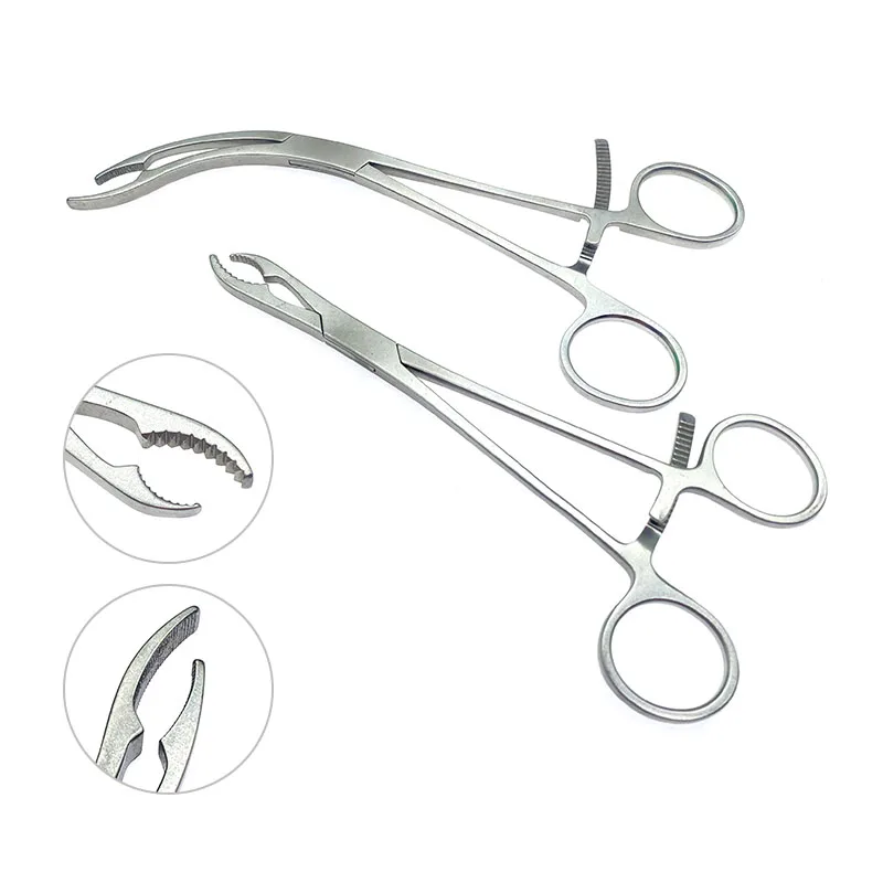 

Ankle Bone Holding Forceps Straight Curved Orthopedics Instruments