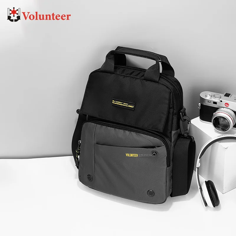 Volunteer Shoulder Crossbody Bag for Men Fashion Commuter Sling Bag Man Casual High Quality Multipurpose Oxford Bags 1698-31