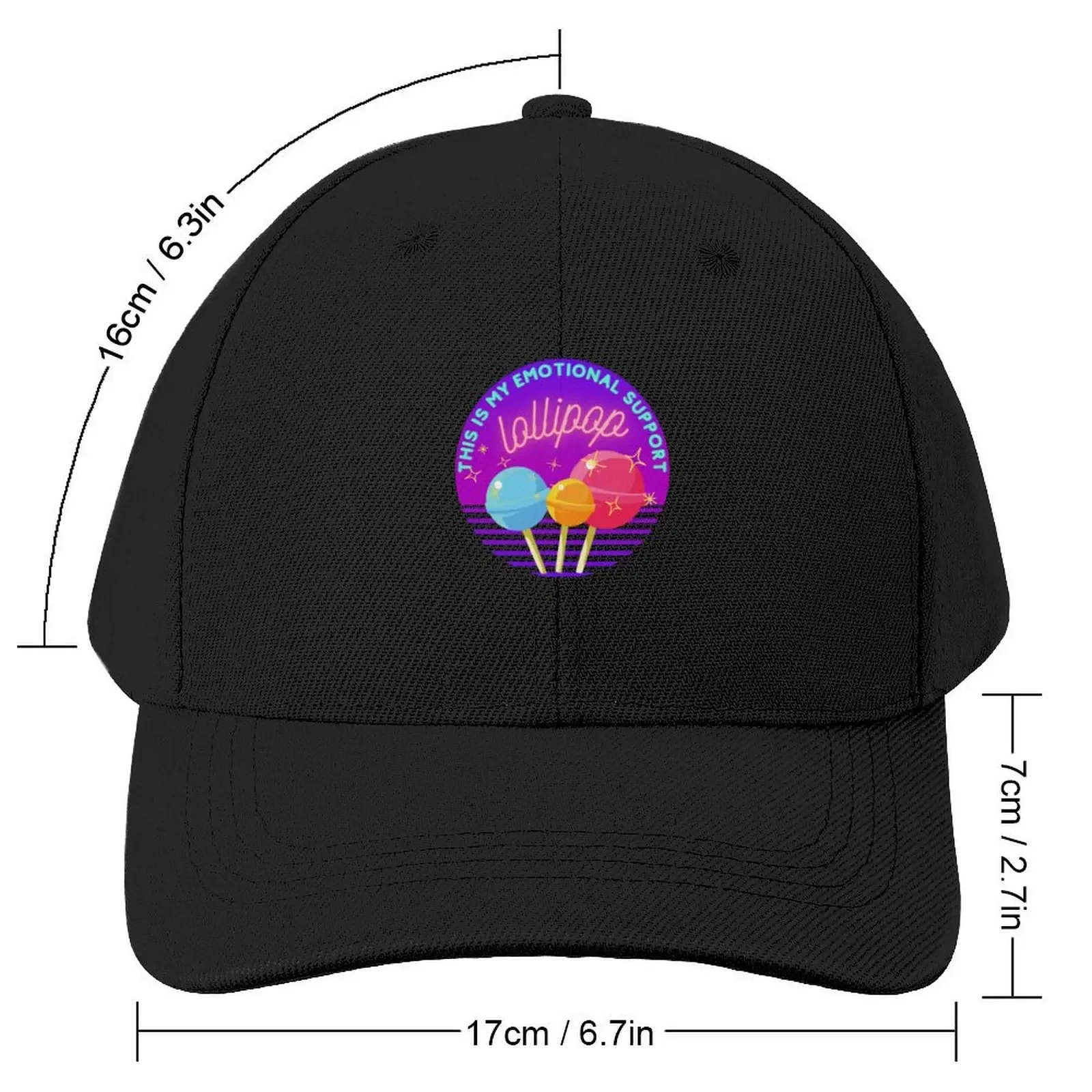 This is my Emotional Support Lollipop Baseball Cap Icon Military Cap Man Caps Male Women's