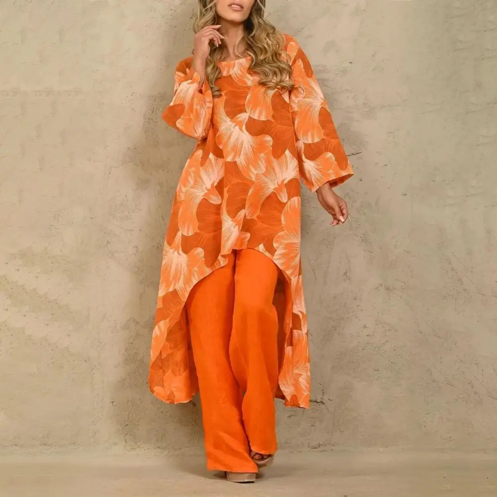 Two Piece Sets Women Tracksuit Fashion Summer Matching Sets 2PCS Casual 3/4 Sleeve Irregular Blouse Suits Urban Outifits7