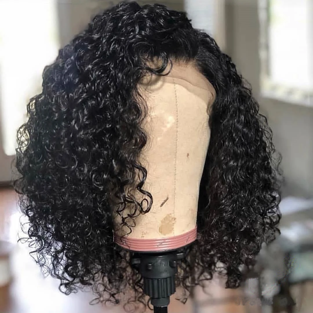 

Ccollege Curly Bob Wig Lace Front Human Hair Bob Wigs Kinky Curly Short Wig Pre Plucked With Baby Hair T Part Lace Frontal Wig