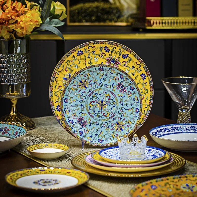 

2026 Jingdezhen Household Dinner Plate Ceramic Vegetable Plates Tableware Столовый Сервиз Тарелок Tableware Assiette