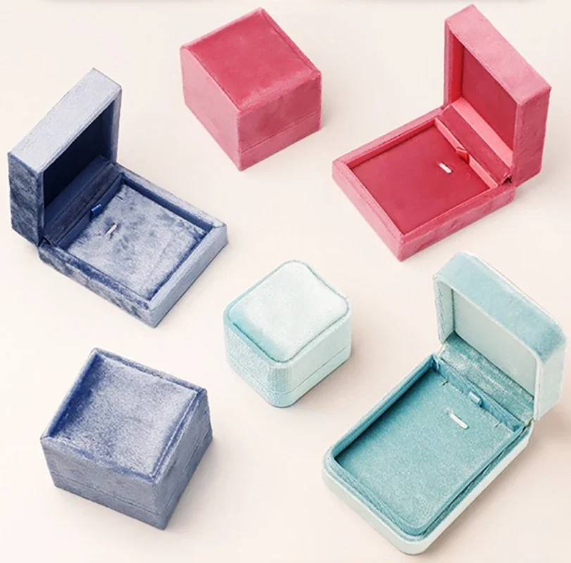 

Lbarley прямоугольная бархатная шкатулка для драгоценностей женские серьги кольцо ожерелье кулон футляр для хранения подарочная упаковка держатель для ювелирных изделий или