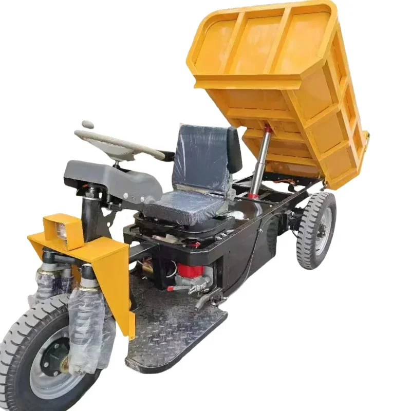 Construction and mining 3 wheel dump truck tricycle for sites and resources with powerful engine
