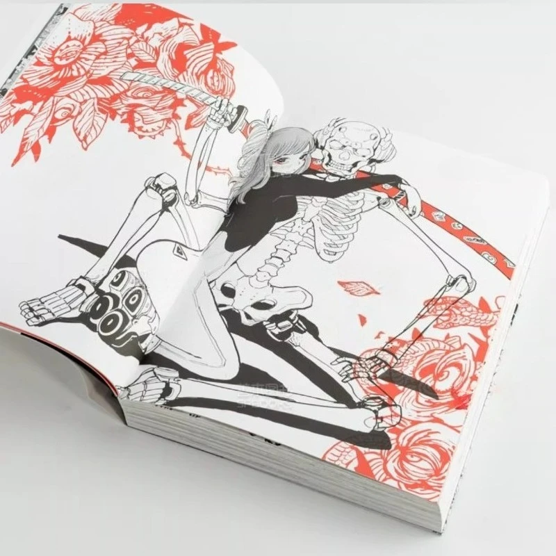 B/W Original Art Book Artwork Illustration Collection Cyberpunk Beauty Line Art Sketch
