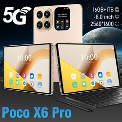 Wersja globalna Tablety Poco X6 Pro Oryginalny PC 16MP HD Oryginalny Tablet 5G Wifi Android Tablety Google Play Snapdragon888