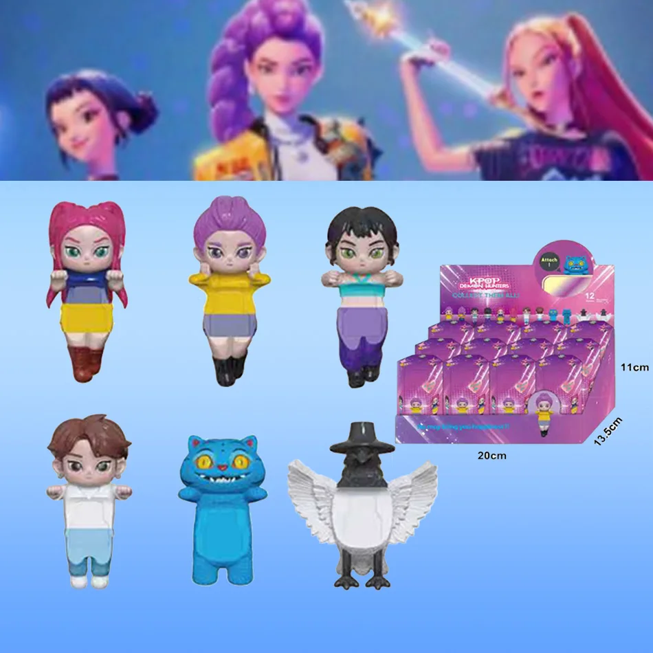Kpop デモンハンターズ ミステリーボックス アニメフィギュア おもちゃ かわいい PVC製 コレクタブルドール モデル デスクデコレーション 誕生日デコレーション ギフト