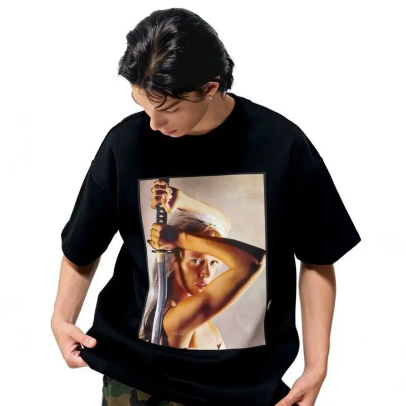 Portrait Series Movie-related Printed American Street Retro Loose T-shirts for Men and Women